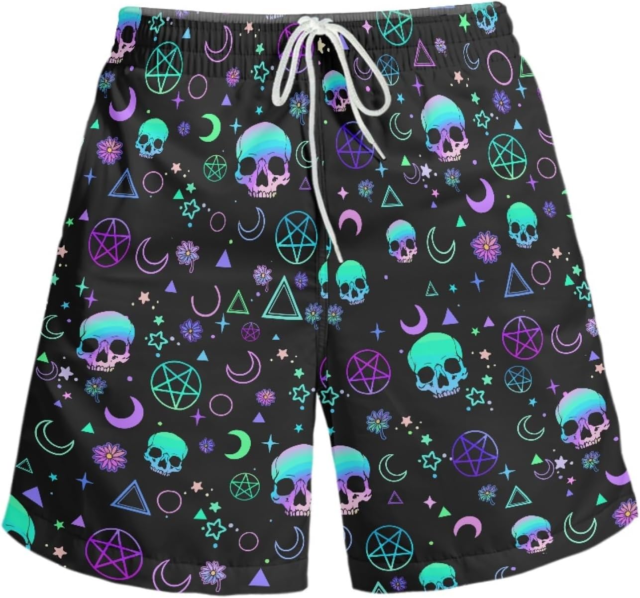 HURPANMen's Swim Trunk,Fashion Quick-Dry Beach Board Shorts with Mesh Lining Pockets