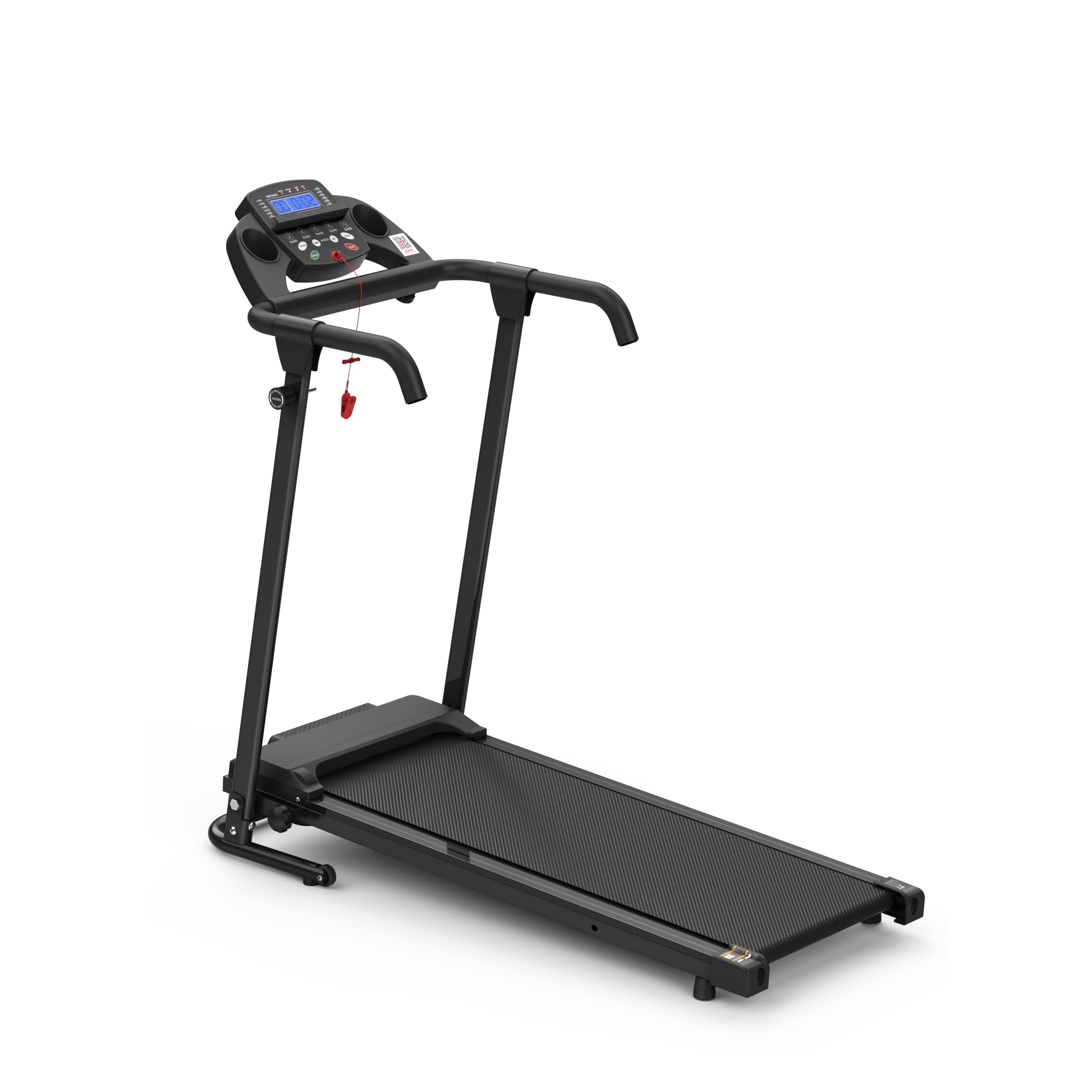 Generisch Bieżnia biurkowa 2 w 1, składana, nośność 120 kg, sterowanie aplikacją + 15 programów treningowych, potrójna amortyzacja, bieżnia do chodzenia, biegania, joggingu, domu i biura