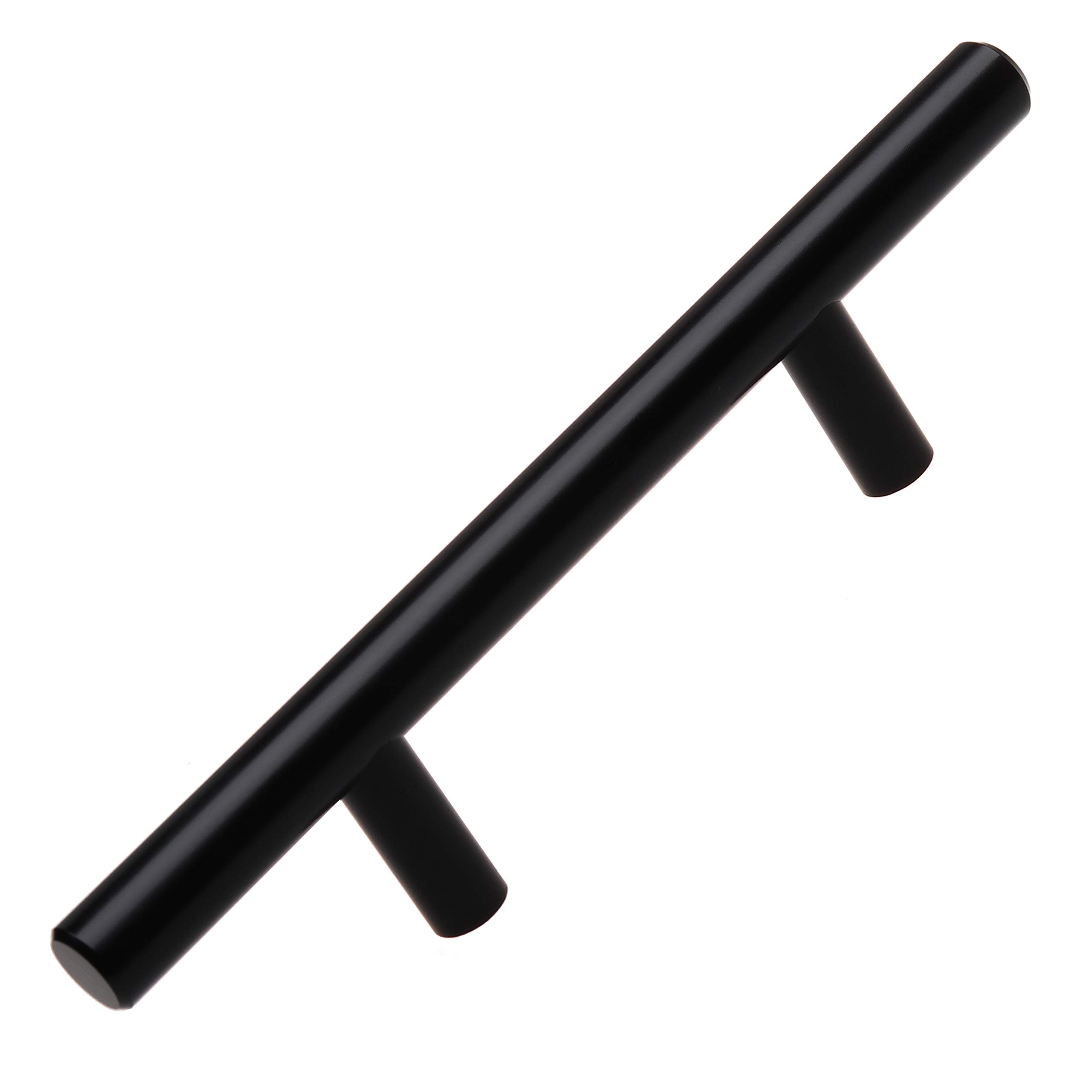 GlideRite Hardware3" Center, 6" Long Solid Handle Bar Pulls, Matte Black, 5000-76