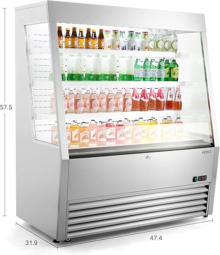 Vista 37 de Wilprep Refrigerador comercial, 22.4 pies cúbicos Refrigerador vertical con pantalla de bebidas con iluminación LED, enfriador comercial de puerta