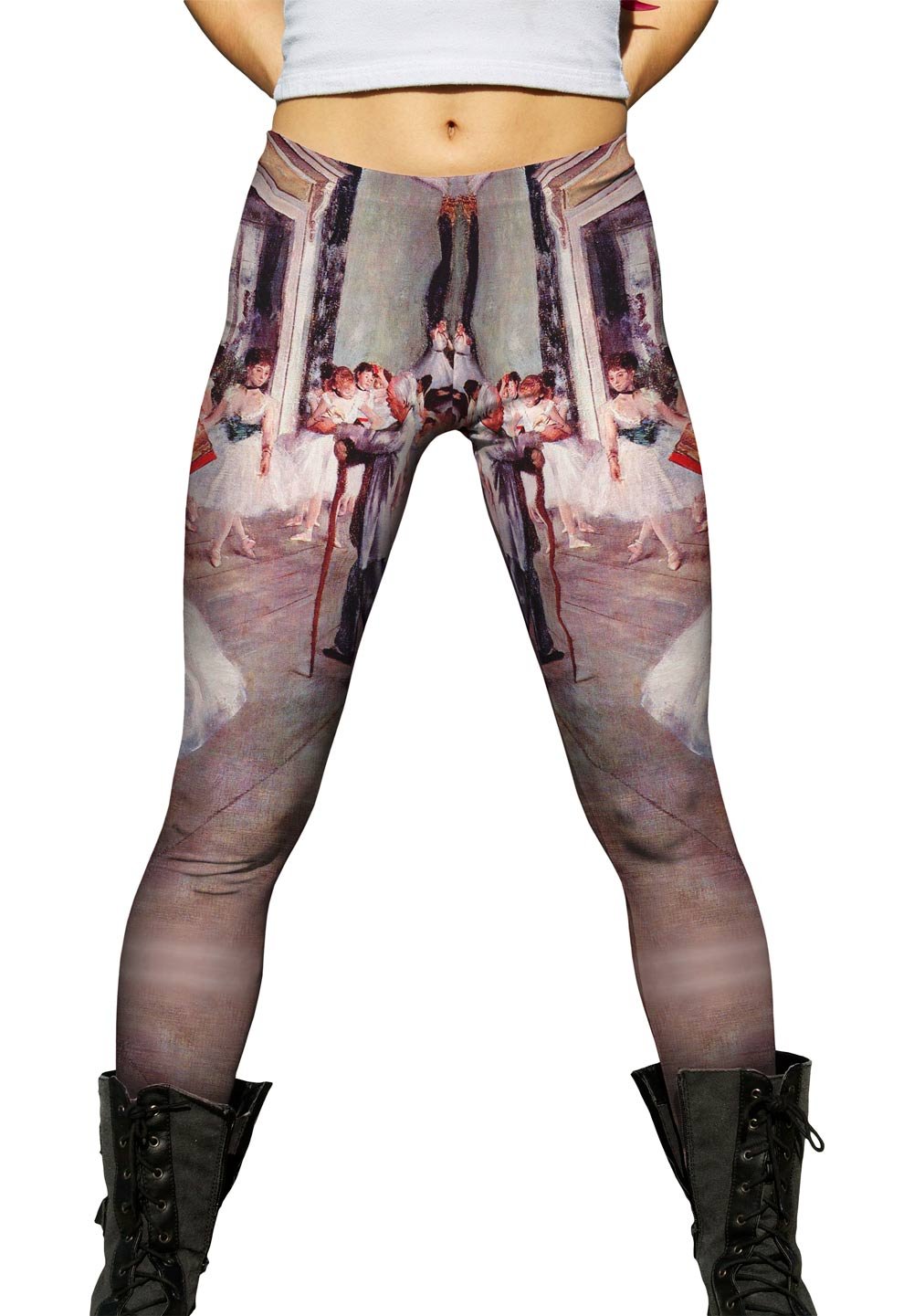 Yizzam- Edgar Degas - Die Tanzklasse (1875) -New Ladies Womens Leggings