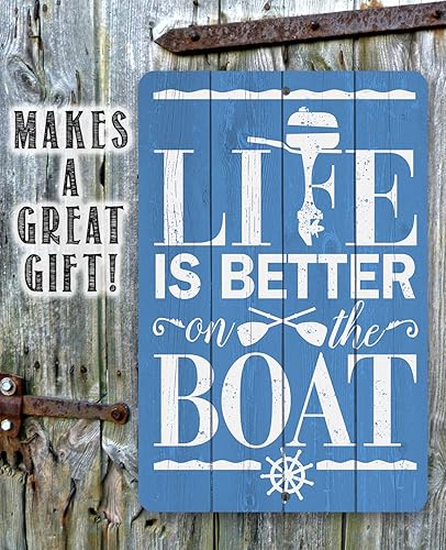 Miniatura 5 de Life Is Better On The Boat - Great Lake House Decor, Cabin and Lake Life Print, Lake Decorations for Summer Home, Boating and Fishing Sign, 12x18