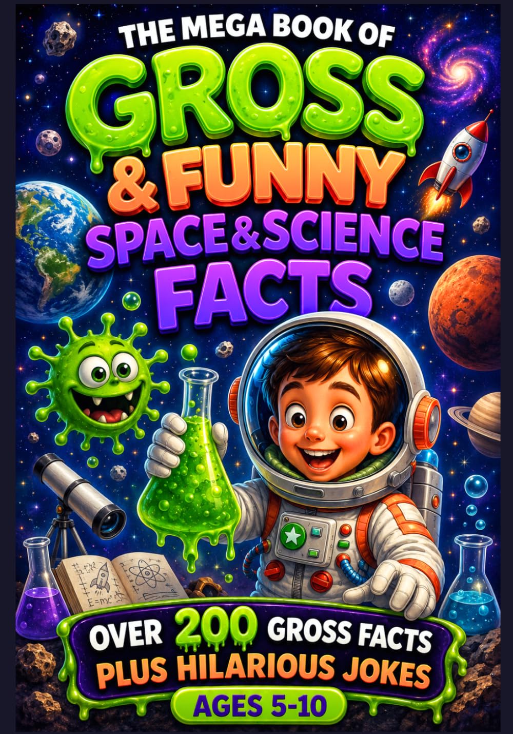 The Mega Book of Gross & Funny Space & Science Facts for Kids: 200+ Gross Facts & Hilarious Jokes About Space, Science, Astronauts, Planets & the ... Mega Book of Gross & Funny Facts Collection)