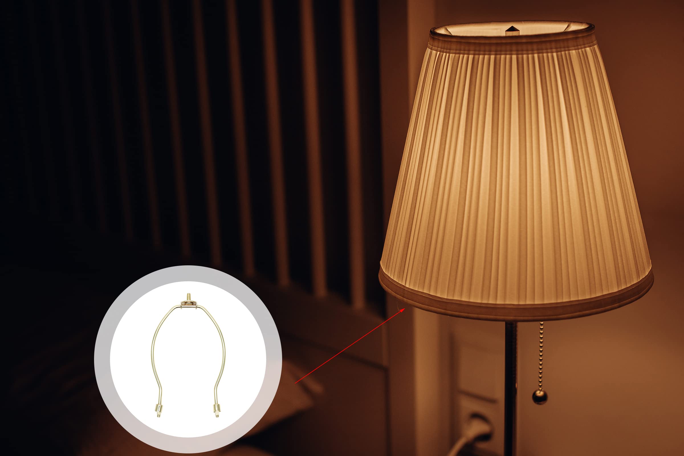 Lamp Shade With Harpnull
