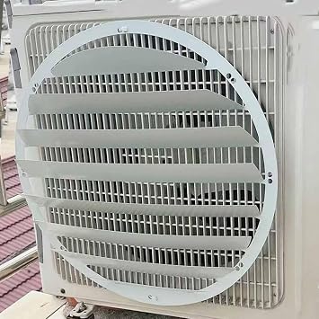 24in Outdoor AC Deflector Cover - Stainless Steel Wind Baffle, Anti-Direct Blowing Shield for Compressor & Condenser Units, Heat Dissipation Grille Fence No Tools Installation