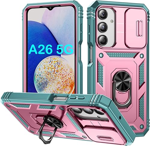 Miniatura 36 de PASNEW Funda para cámara Samsung Galaxy A15 5G, soporte metálico de grado militar, resistente a prueba de golpes, carcasa rígida para Samsung A15