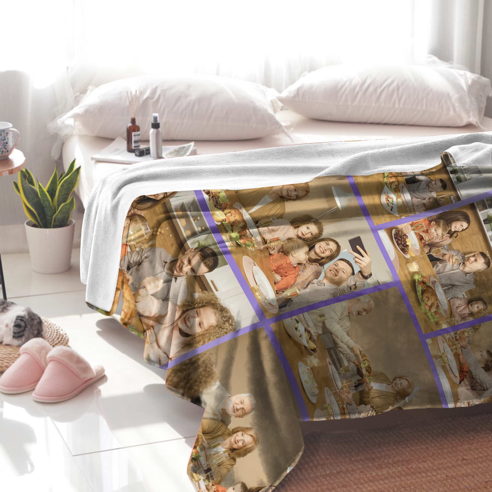 TICBIK Personalised Blanket,Personalised Photo Blanket for Adults,Custom Blanket,Photo Blanket,Customised Blanket - Image 3