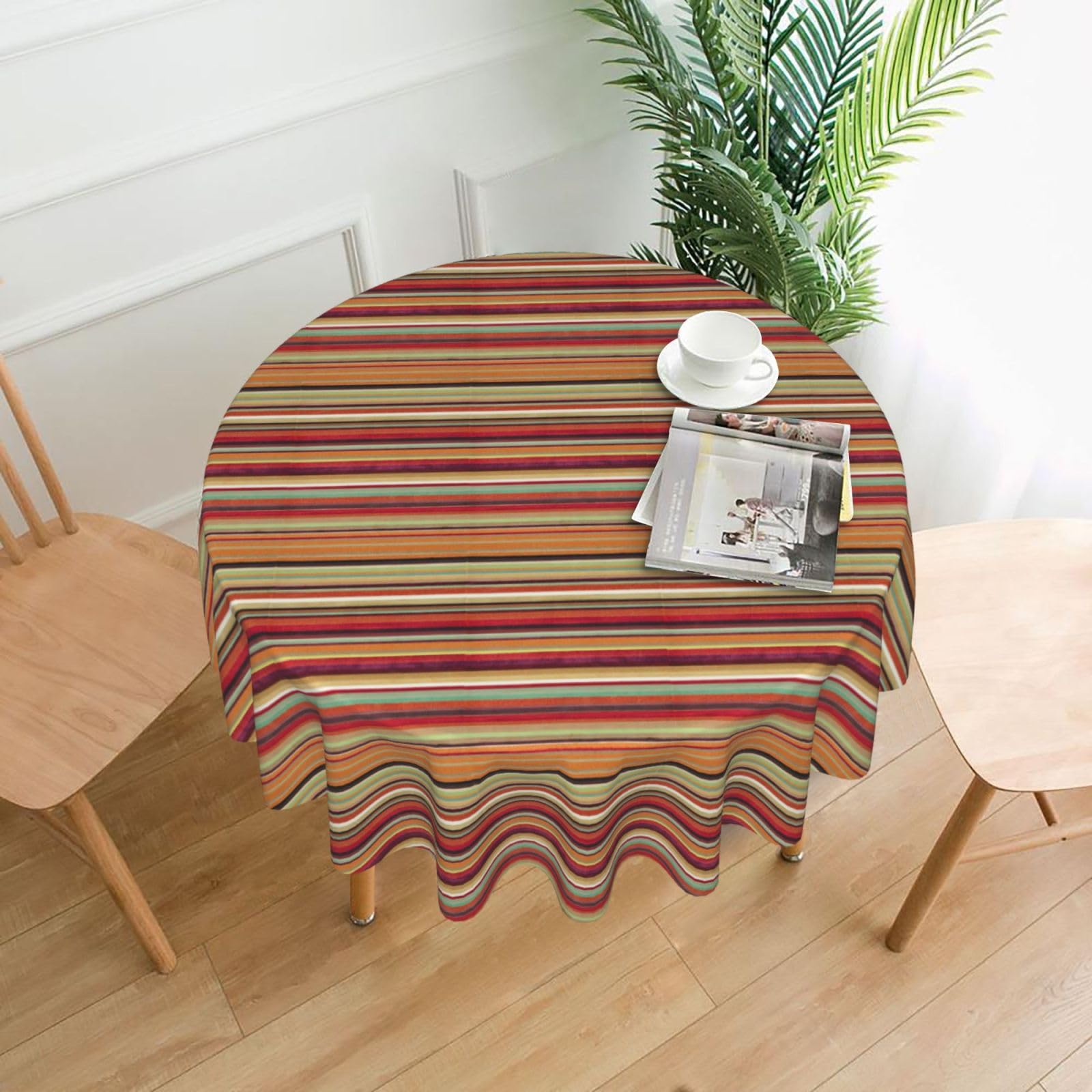 UVBDF Rainbow. Print Multipurpose Round Tablecloth 60in Polyester Cover for Coffee Table Kitchen Desk Home Gift