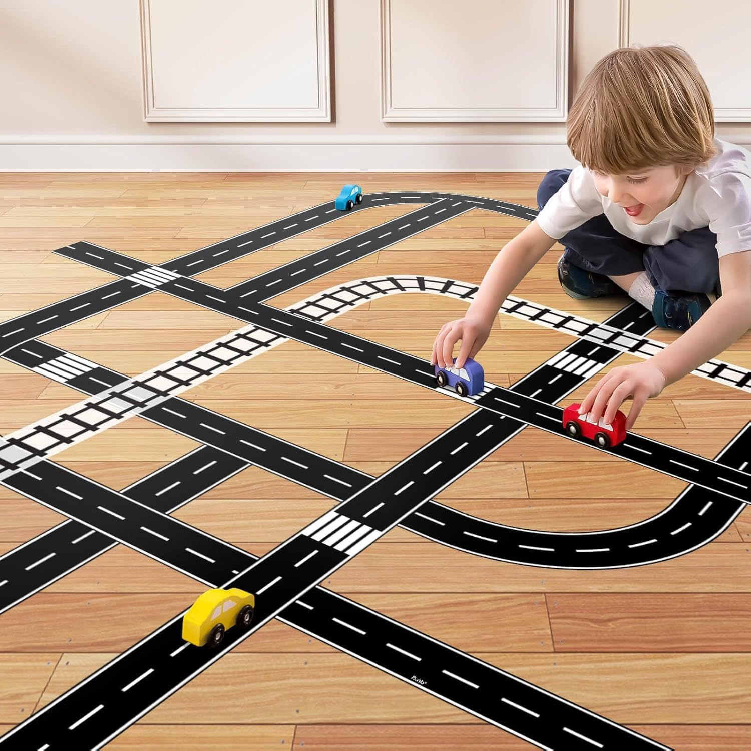 Dyale 3 Pack 32.8 ft x 2in. Black Roadway Track Tape, Road Tape for Toy Cars, Sticks to Flat Surfaces, No Residue