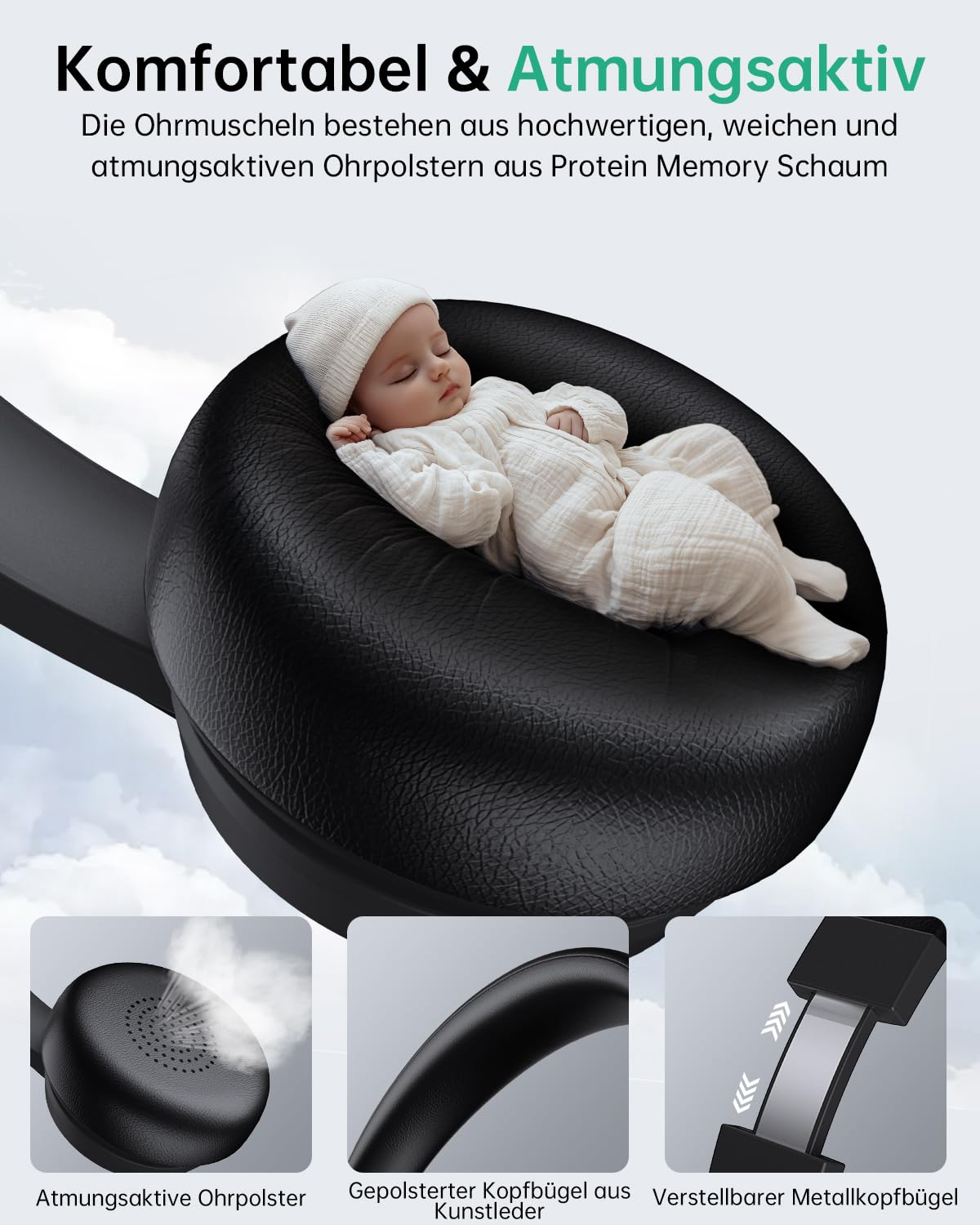 syndesmos Headset mit Mikrofon Bluetooth, Verstellbares Kopfband Headset PC, Unterstützt 2,4 G/Bluetooth V5.3/Kabelgebundene Verbindung, für Telefon, Tablette, CallCenter, Büro, Treffen, Geschäft