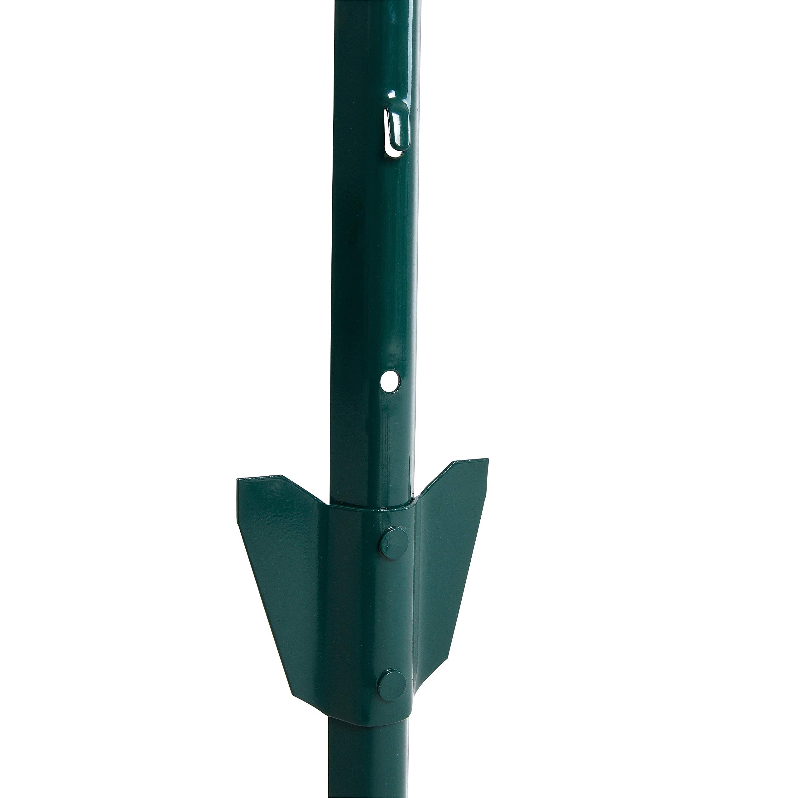 ESTEXO Pali per recinzione, ancoraggio a terra, supporto per rete esagonale e rete voliera (20 x 87 cm, verde RAL 6005)