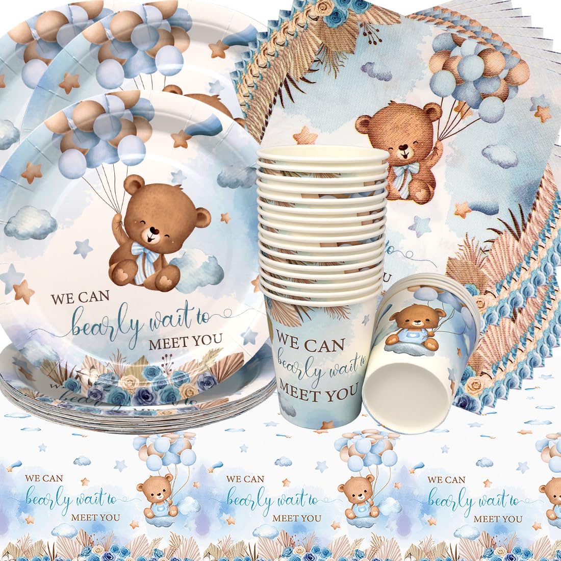 Doyomtoy Decorazioni Compleanno Cartoon - Set per Feste a Tema Con Striscioni, Decorazioni per Torte e Palloncini - Ideale per Feste di Compleanno Bambini