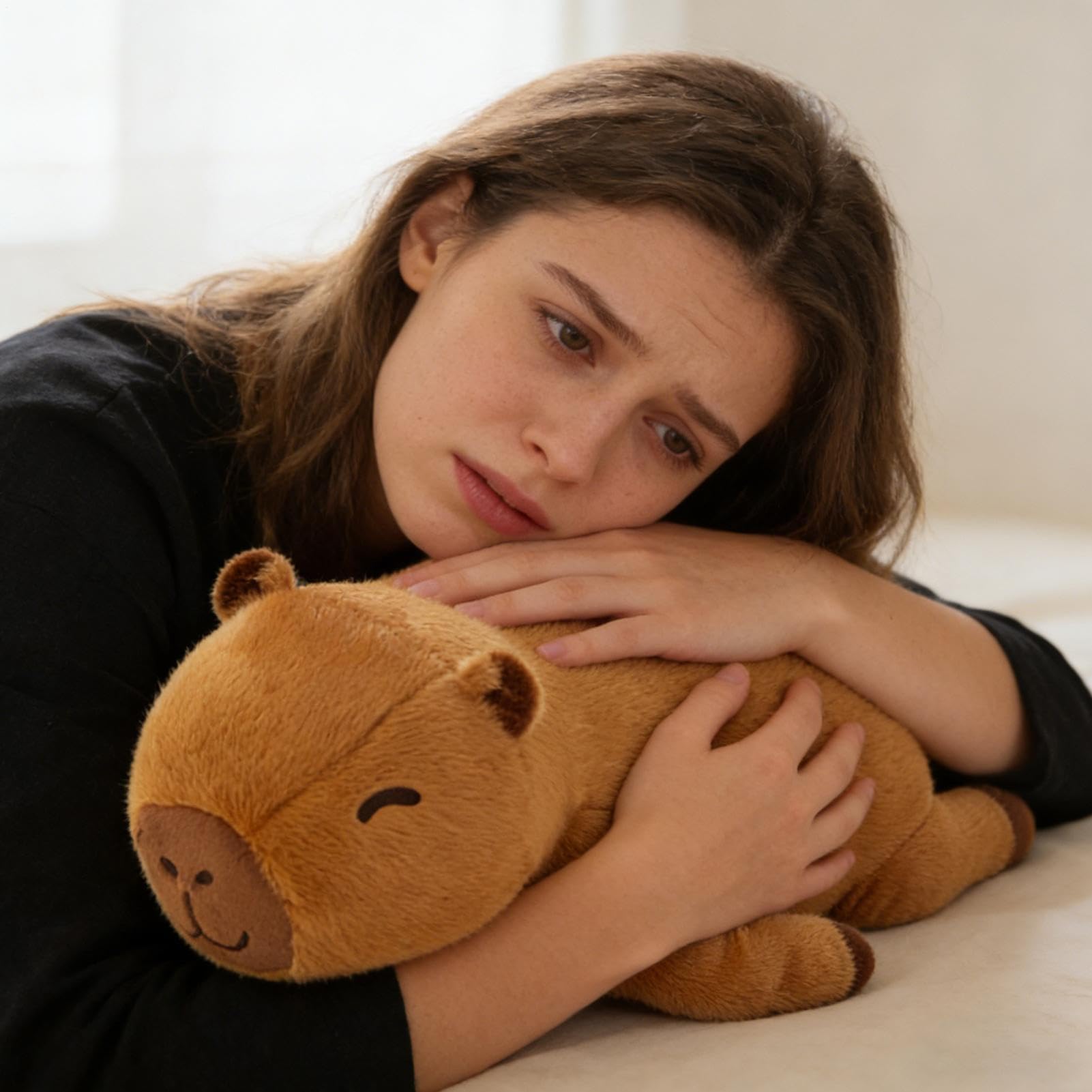 XJBTBA Plüschgewichtiges Spielzeug, anschmiegsames Komfortkissen zum Ausruhen und Entspannen, dekorative Puppe im Schlafzimmer, Kinderzimmer, Sammlerzubehör für Kinder, Jugendliche und Erwachsene,