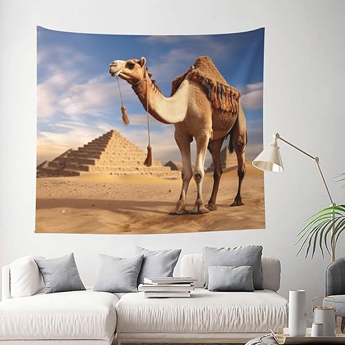 Miniatura 6 de RLDOBOFE Tapiz con estampado de camello, vintage, ancho para colgar en la pared, manta ligera y duradera, mural suave para dormitorio, sala de