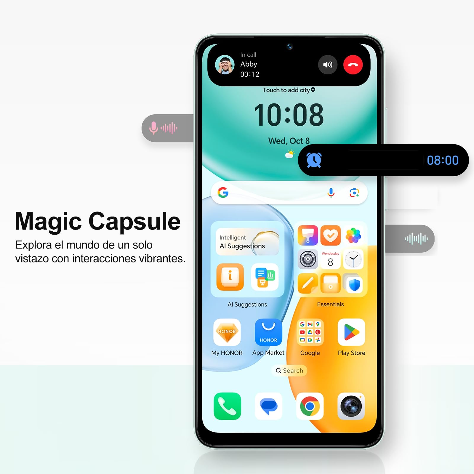 HONOR X5c Plus Smartphone, Pantalla Brillante de 6,74 Pulgadas 90Hz, Batería de Larga Duración 5130 mAh, 256GB, Cámara Doble 50 MP Ultraclara, Procesador de 8 Núcleos, Dual SIM, Android 15