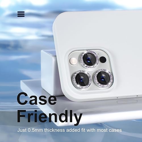 Miniatura 5 de 3+1 Protector de lente de cámara para iPhone 14 ProiPhone 14 Pro Max, protector de pantalla de vidrio templado 9H, protector de pantalla de anillo