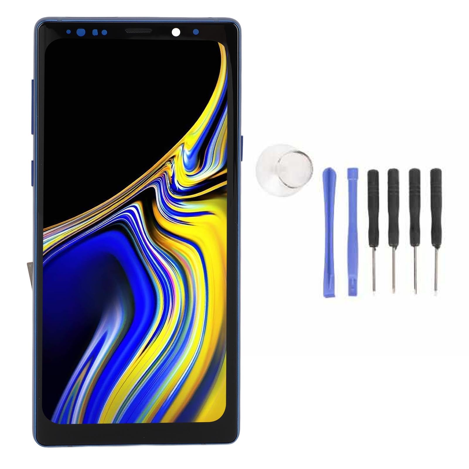 Tbest Kit de Reemplazo de Pantalla LCD 6.4in para Note 9 (Blue)