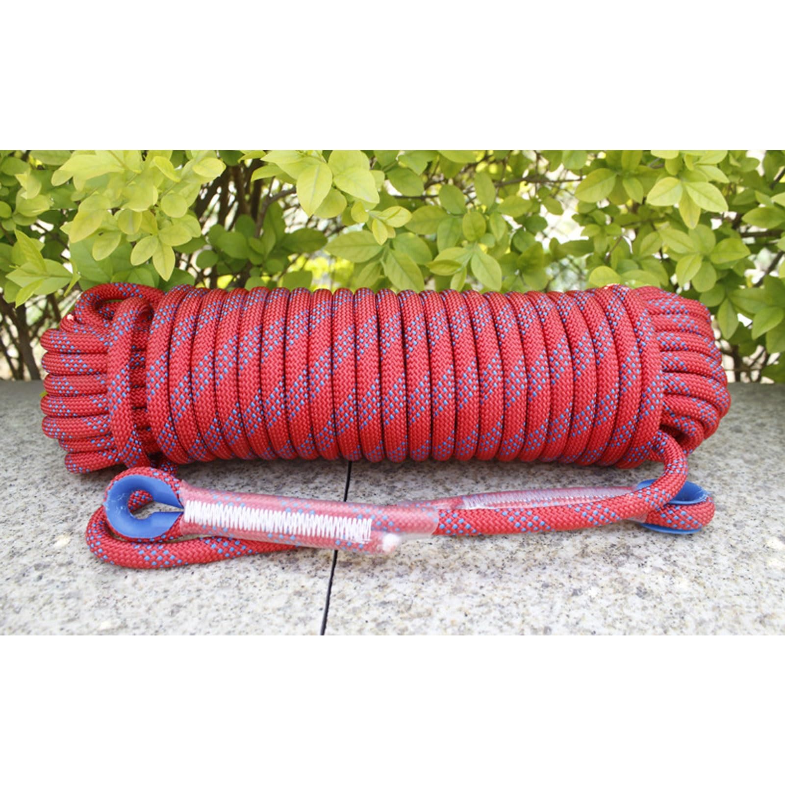 Corde d'escalade 18mm statique échappement sécurité 2 crochets acier