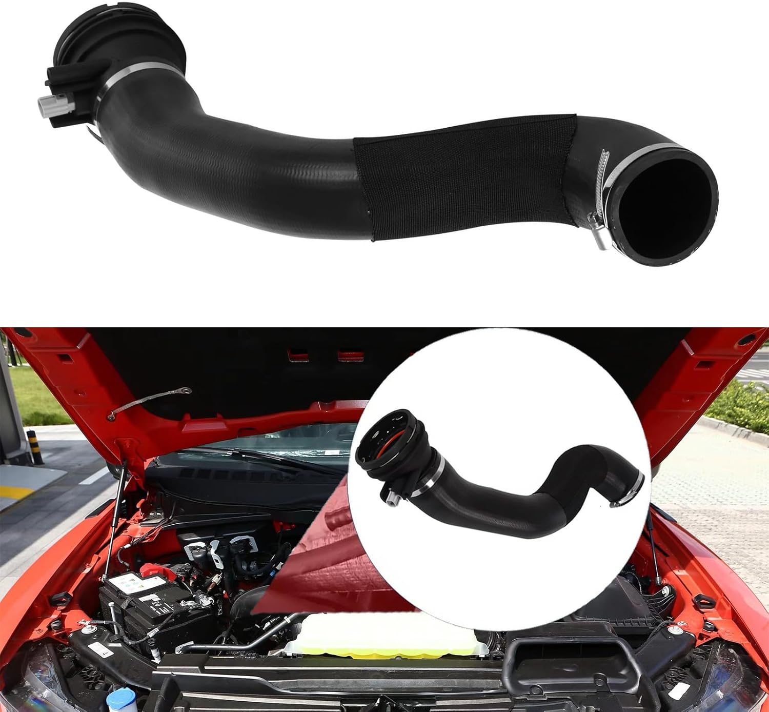 HC3Z-6F073-B,Turbo Intercooler Outlet Tube Compatible with Ford F-250 2017 2018 2019 Ford F-350 2017 2018 2019 Super Duty 6.7L PowerStroke, Turbo Intercooler Outlet Tube Replace#HC3Z-6F073-A.