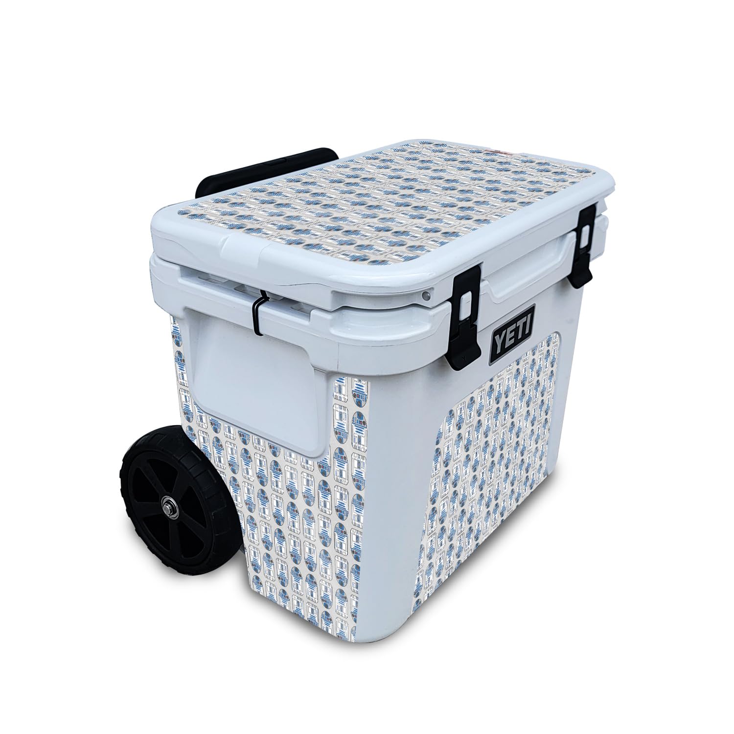 Glossy Glitter Skin Compatible with Yeti Roadie 32 Wheeled Cooler - Galaxy Bots - Premium 3M Vinyl Protective Wrap Decal Cover - Easy to Apply | Crafted in The USA by MightySkins