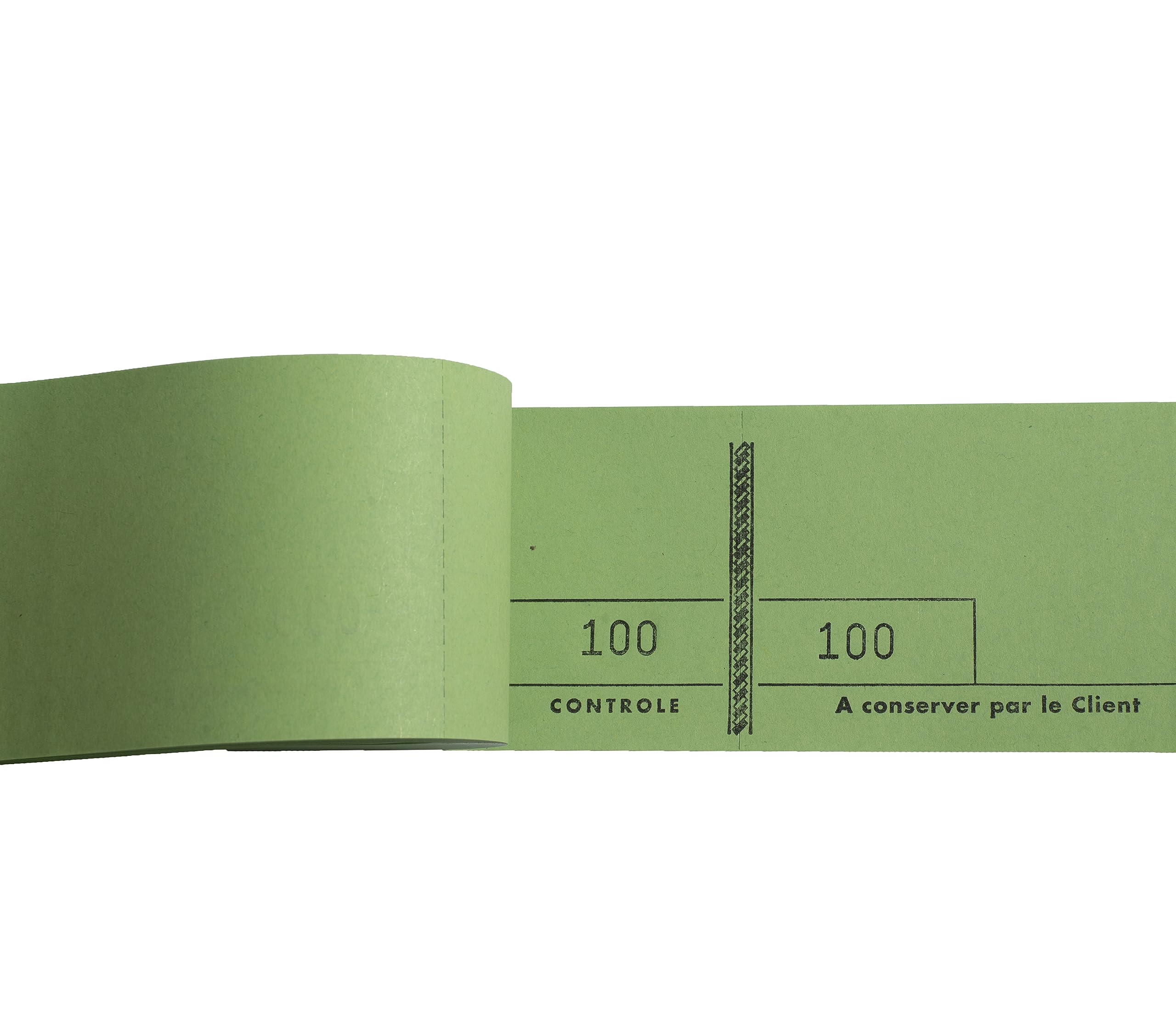 Exacompta - Ref. 96405E - Pack of 10 Mat pads 100 numbered sheets in 3 sections - Size 4.8x15 cm - Green - Image 3