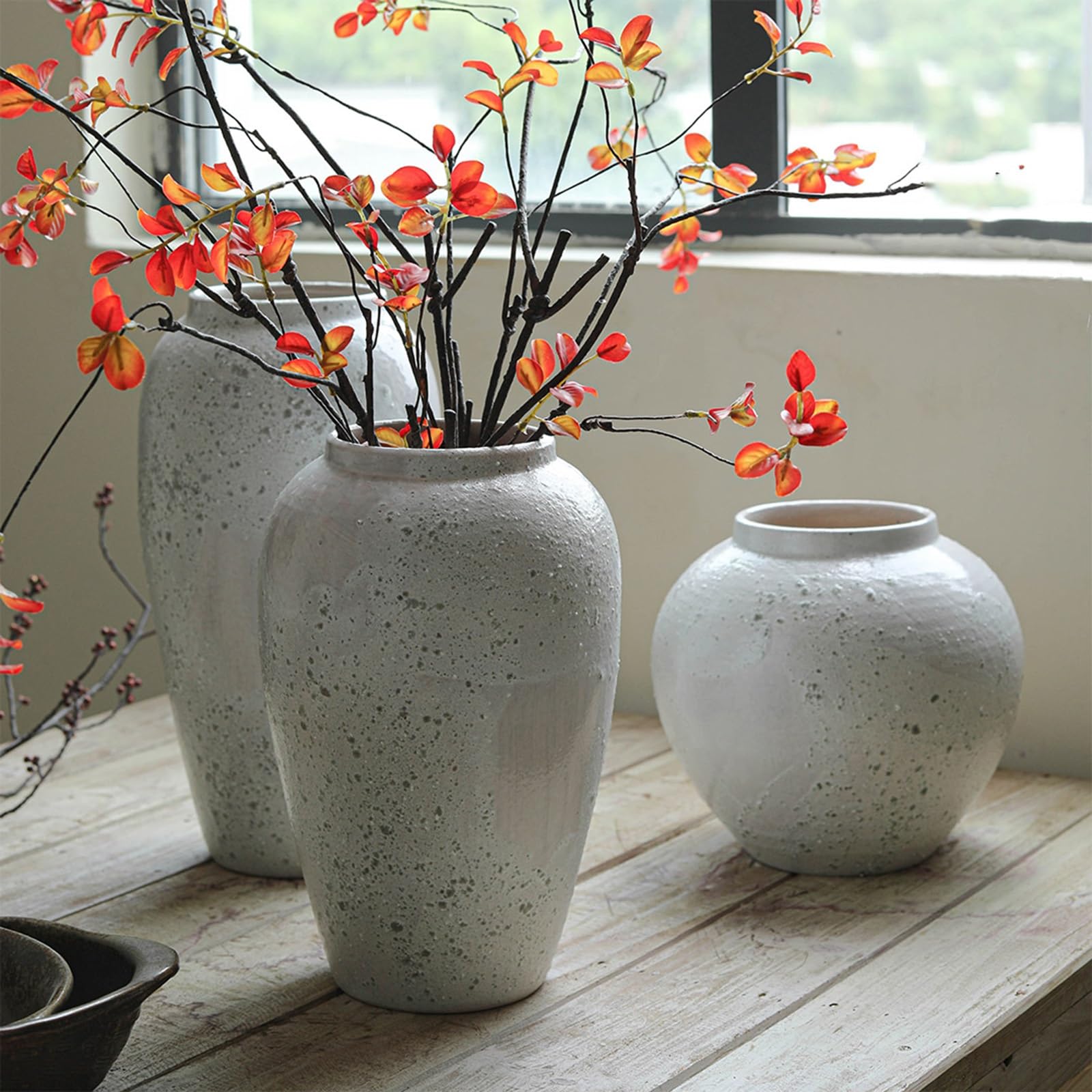 Amazon｜Z-W-DONG レトロセラミックオーナメント、石器の瓶貯蔵タンク