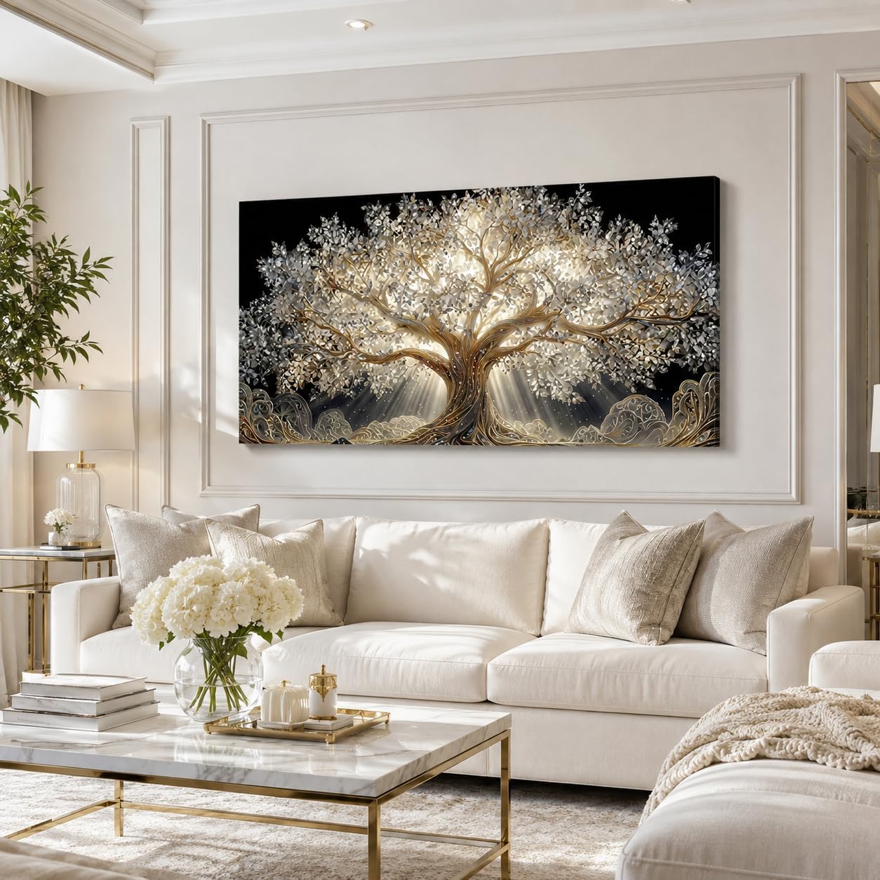 HANGYUEACE Large Tree of Life Canvas Wall Art