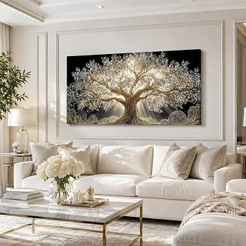 HANGYUEACE Large Tree of Life Canvas Wall Art