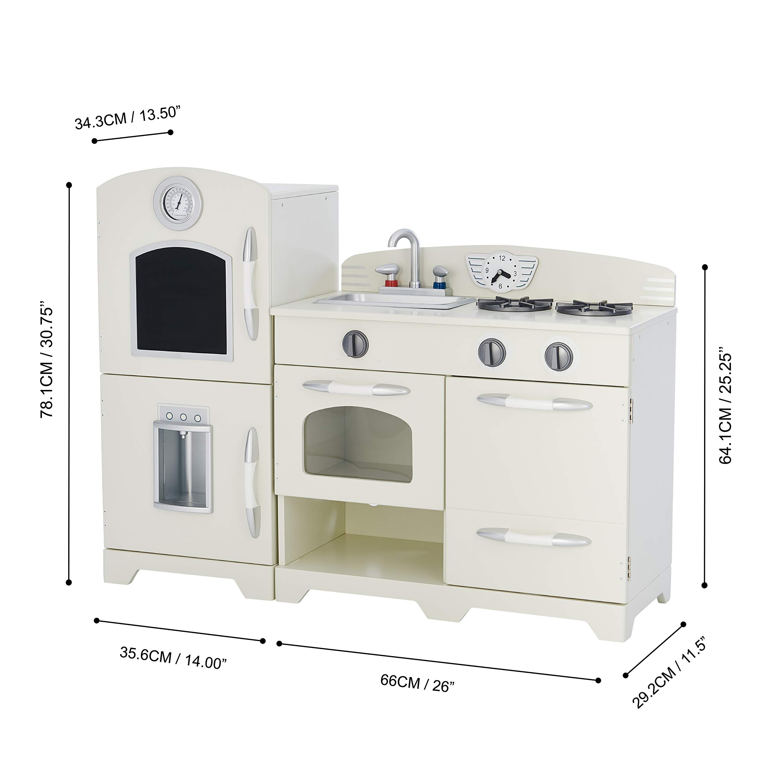 Bianca Cucina per Bambini Legno Gioco Giocattolo Imitazione TeamsonKidsTD-11413W
