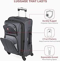 Amazon | SwissGear Sion ソフトサイド 拡張可能, ダークグレー, Carry