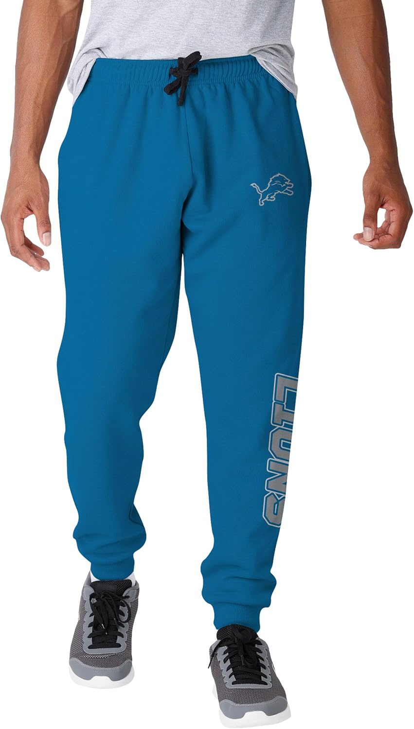 FOCO NFL Men's Officially Licensed Team Color Primary Logo Prime Time Football Sweatpants Joggers Pants