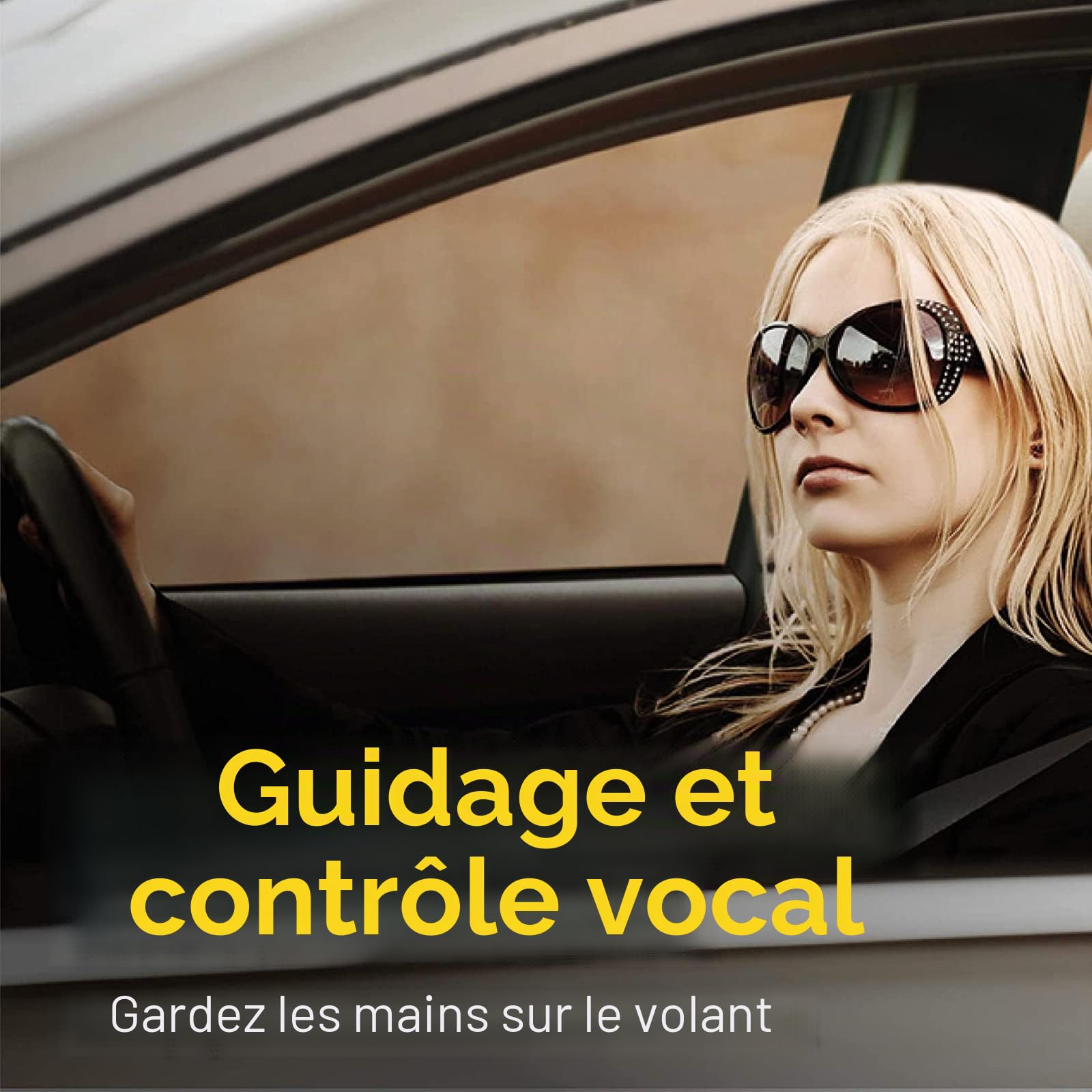 Kit Mains Libres pour Voiture Bluetooth 5.0, Haut-Parleur sans Fil Micro Intégré, Enceinte sans Fil avec Réduction de Bruit,Supporte Siri et Google Assistant pour Téléphone 20Hrs de Conversation