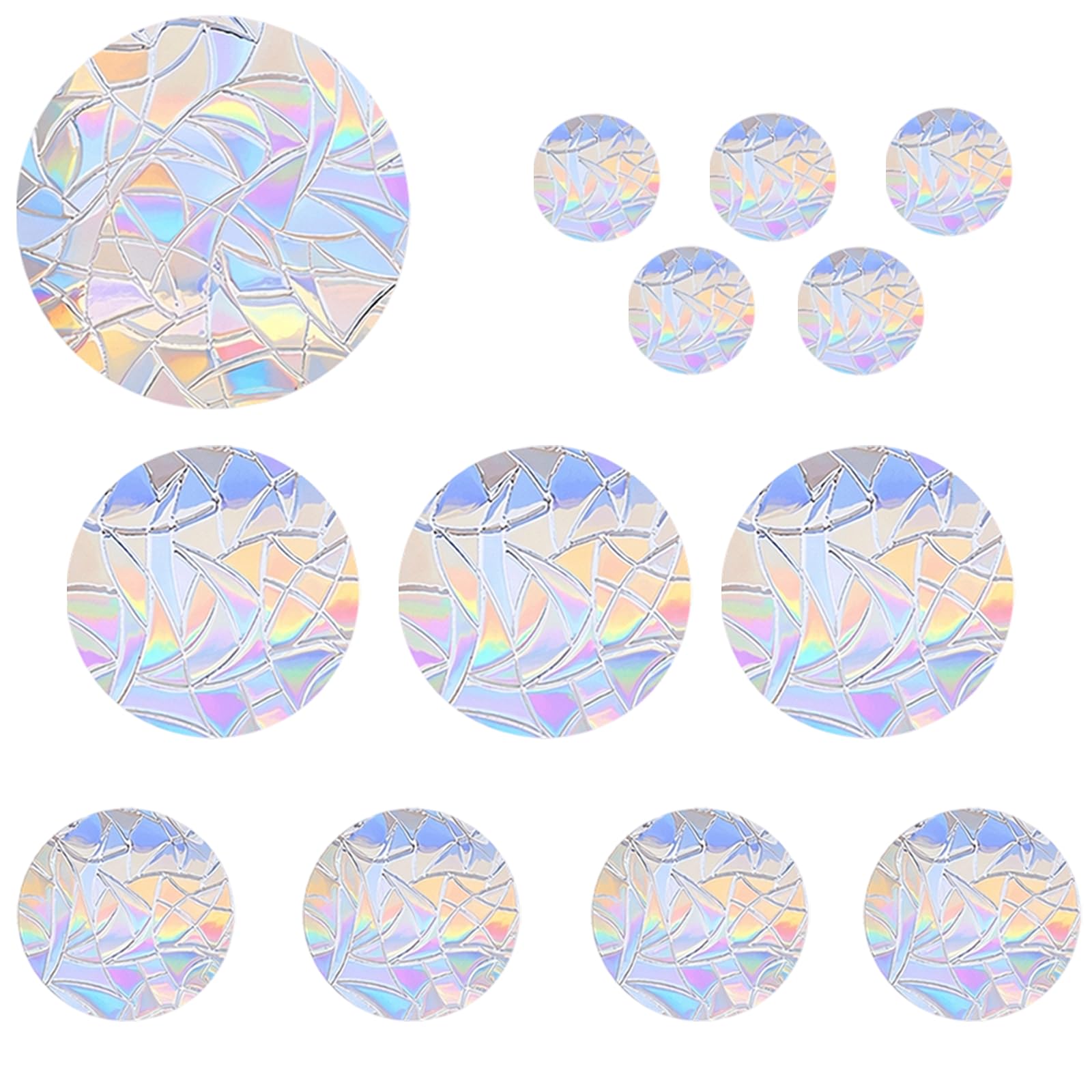 39Pcs Anti Bird Strike Window Stickers to Deter Birds, Window Film Decals for Glass, Non Adhesive Self Adhesive Window Clings Privacy Film for Home Glass