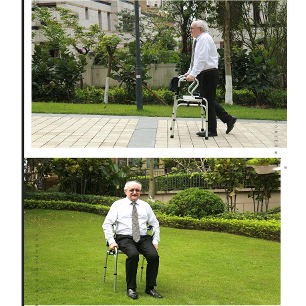 Cesta para Caminante para Personas Mayores, rehabilitación de pie, Cesta Plegable para Caminante para Personas Mayores, Inodoro para Personas Mayores con Ruedas de 5 Pulgadas y asi