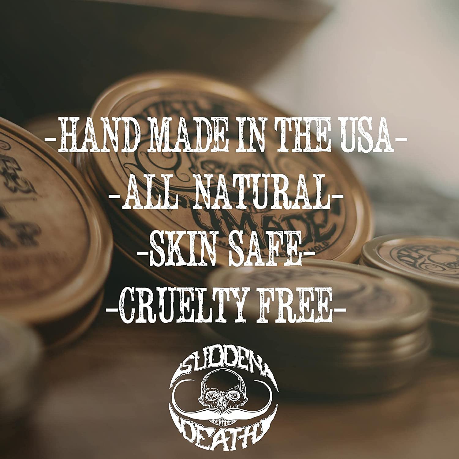 THE VINTAGE GROOMING CO. Sudden Death & Black Magic Sudden Death No Heat Needed Mustache Wax Set