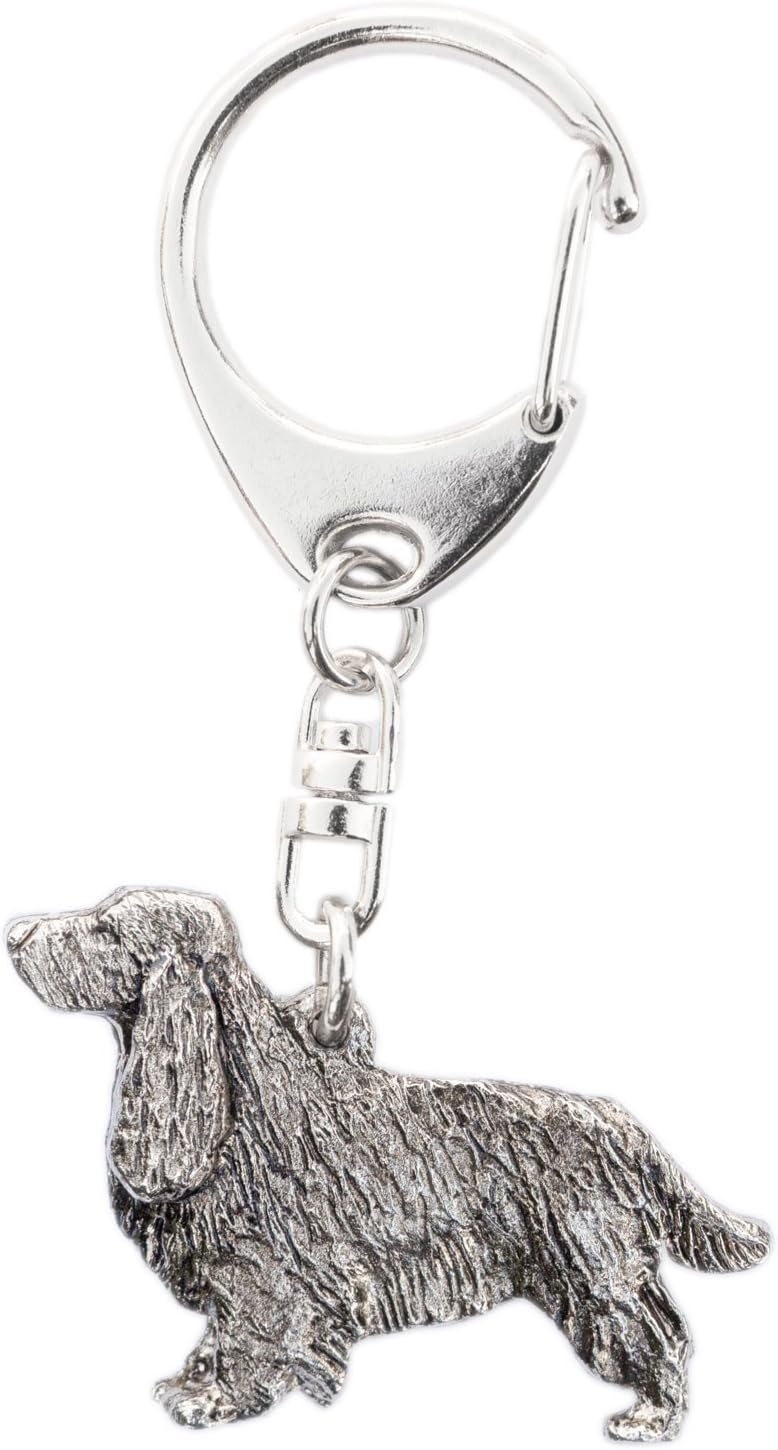 English Cocker Spaniel (with Tail) Made in U.K Artistic Style Dog Key Ring Collection
