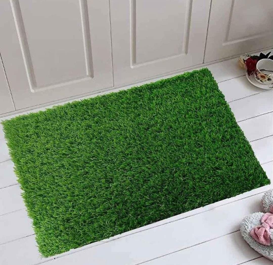 Jai GANGA Artificial Green Grass Mat | High Density Premium Turf Carpet for Indoor & Outdoor Use | Washable, Dustproof & Waterproof Lawn Mat | Soft, Skin-Friendly (18 X 28 Inch)-image-22