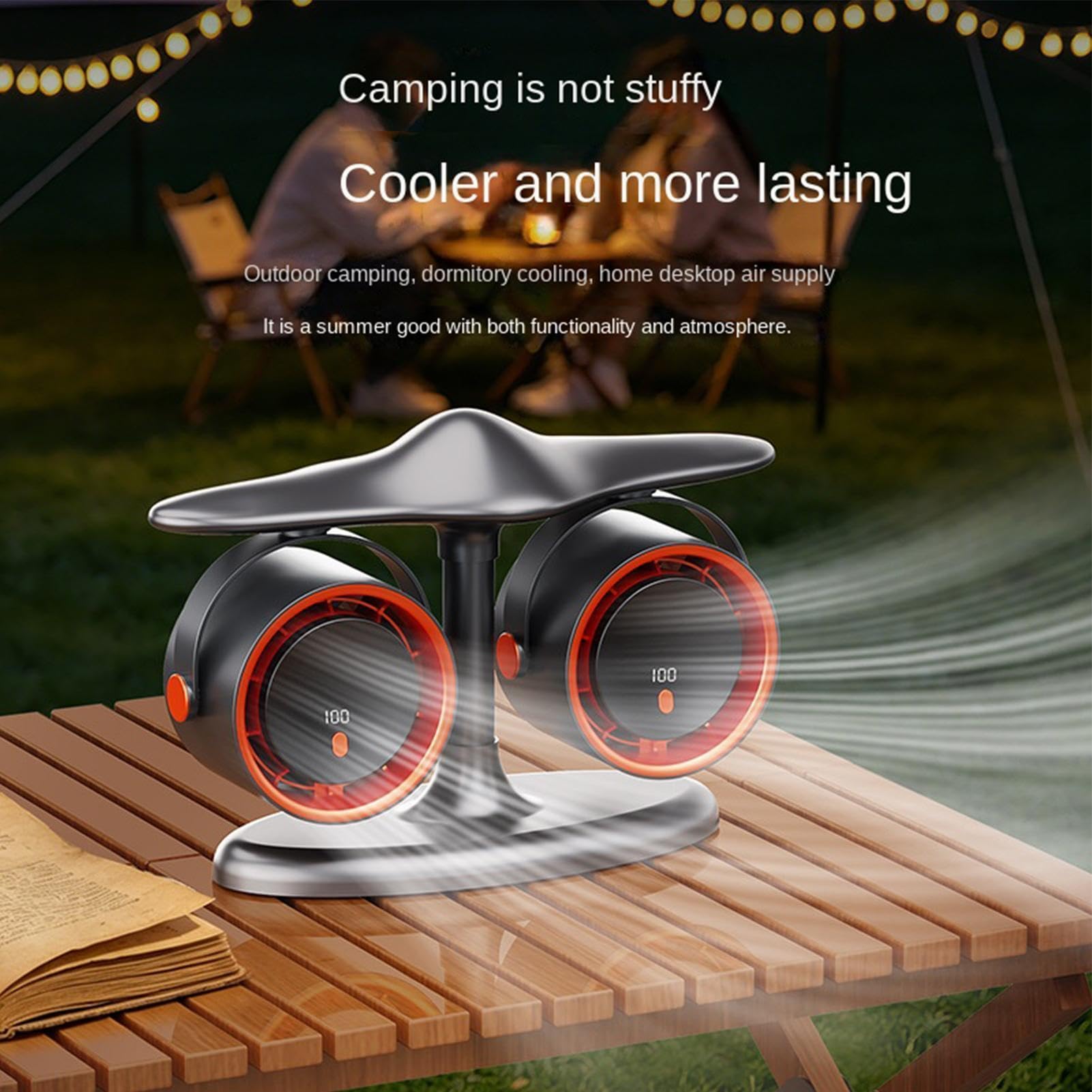 Ventilatore Da Scrivania Silenzioso - Ventilatore Portatile USB A 5 Velocit | Ventola di raffreddamento regolabile a forma di aeroplano con turbina per ufficio, camera da , casa, studio, viaggi, cam