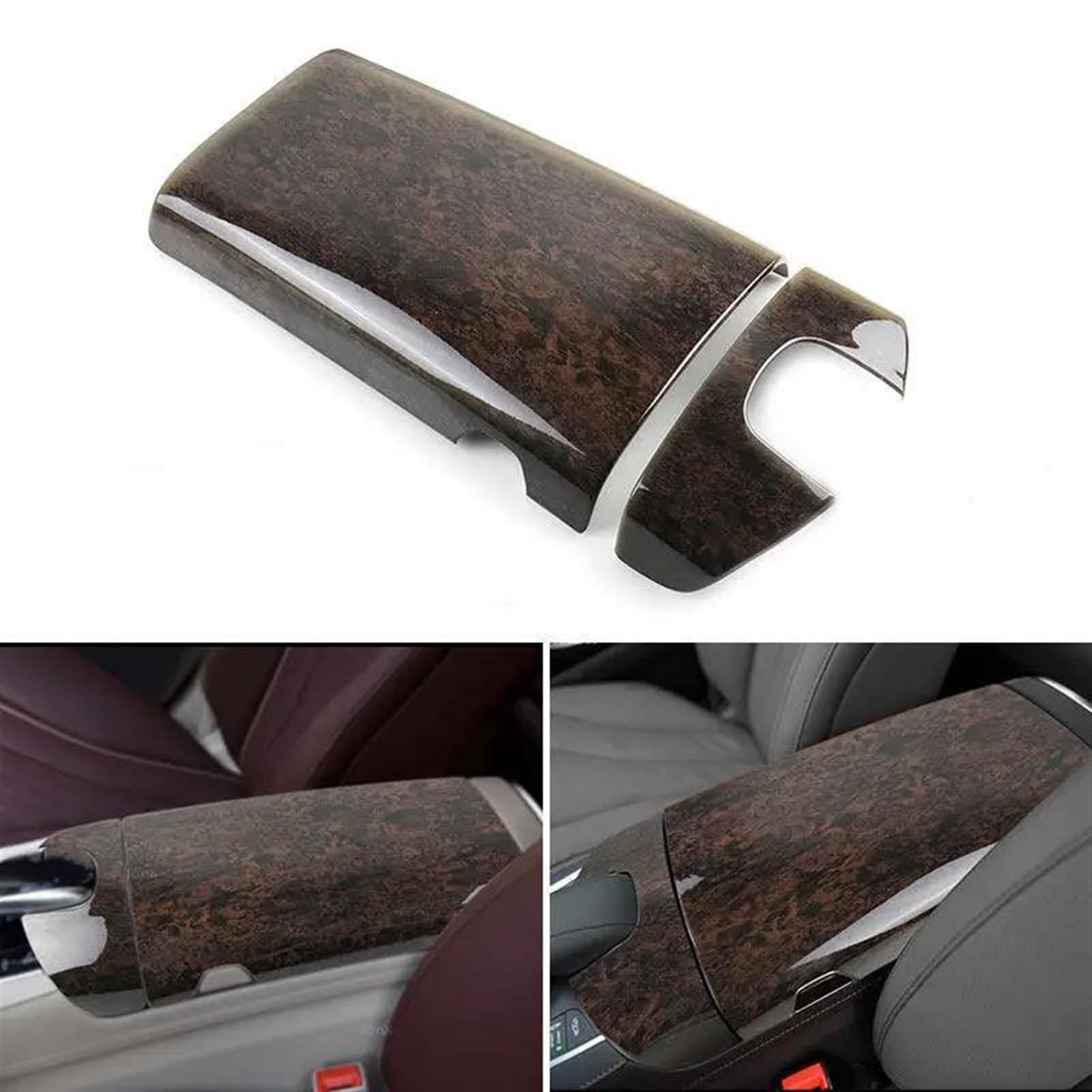 cubierta de almacenamiento Caja De Reposabrazos Control Central Para Coche, Cubierta Teléfono, Almohadilla Marcación, Accesorios Interiores Para S Class W222 2014-2019(Wood Texture2)