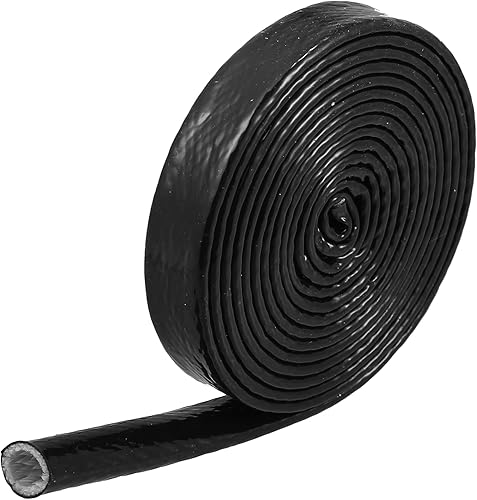 X AUTOHAUX Cinta de fibra de vidrio recubierta de silicona con funda de fuego de 12 pulgada de identificación x 10 pies para líneas de manguera