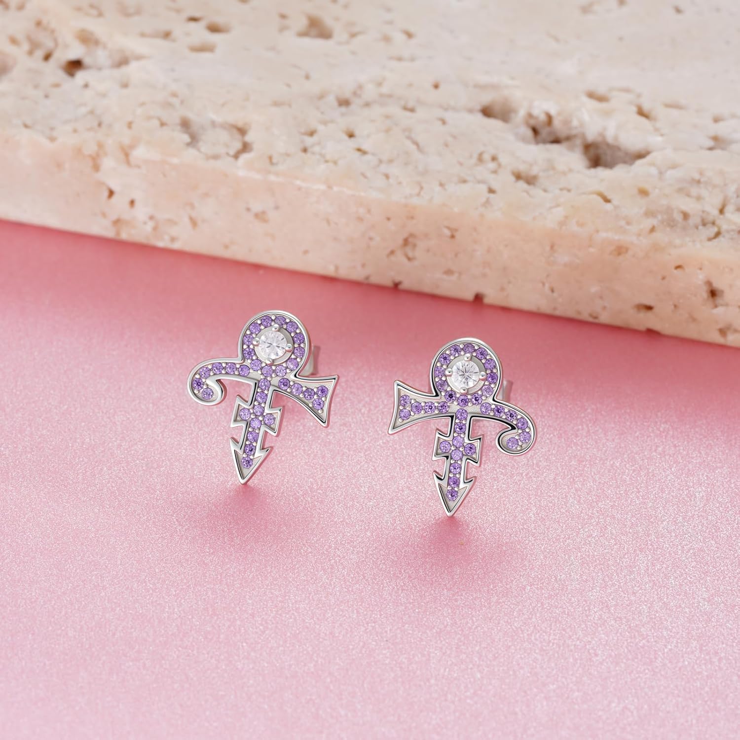 Prince Symbol Earrings 925 Sterling Silver Prince Symbol Jewelry Gifts for Women