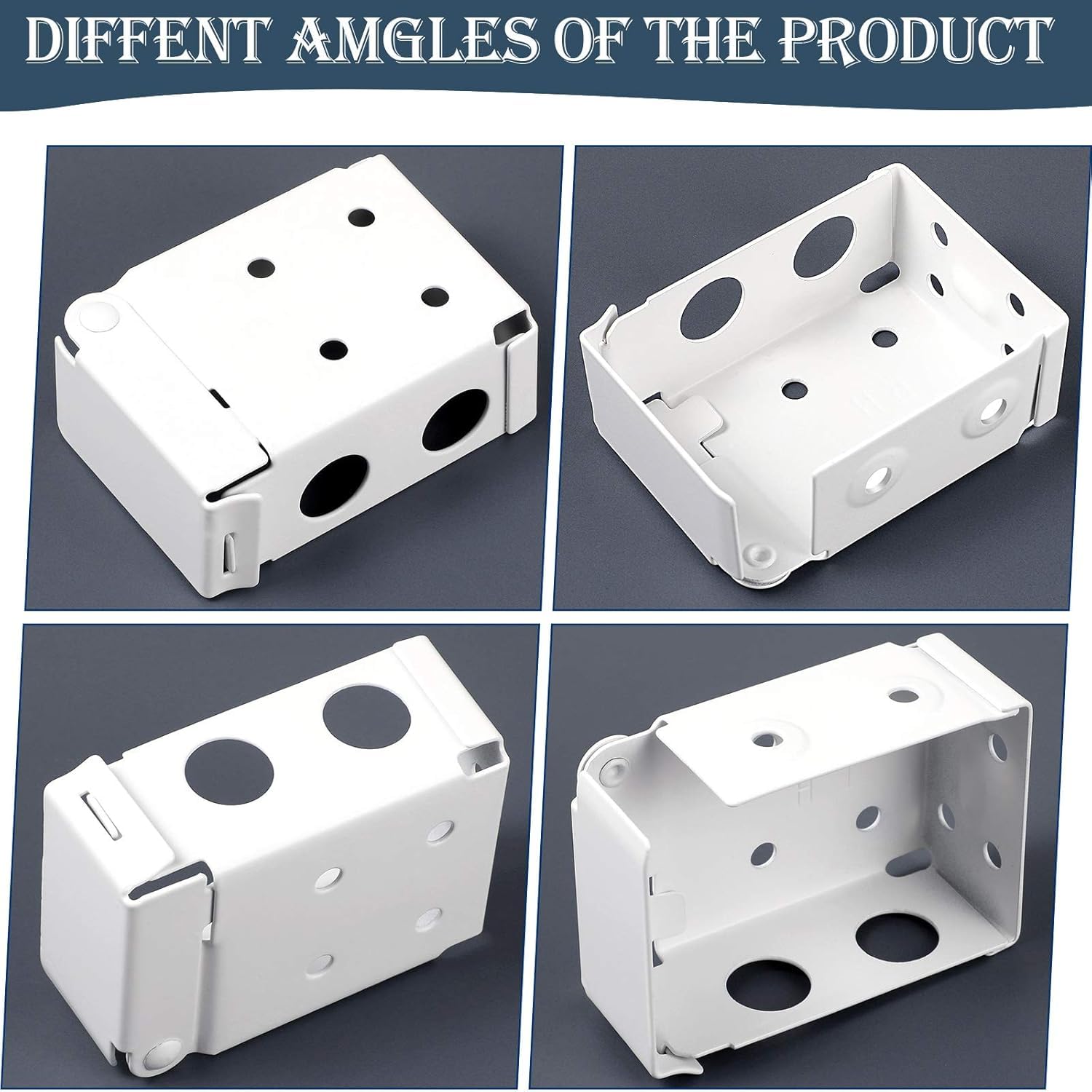 Ajinacious Venetian Blind Mounting Brackets, Metal, White, Wall Mount, Ceiling Mount, Bracket, Blind Bracket - Image 4
