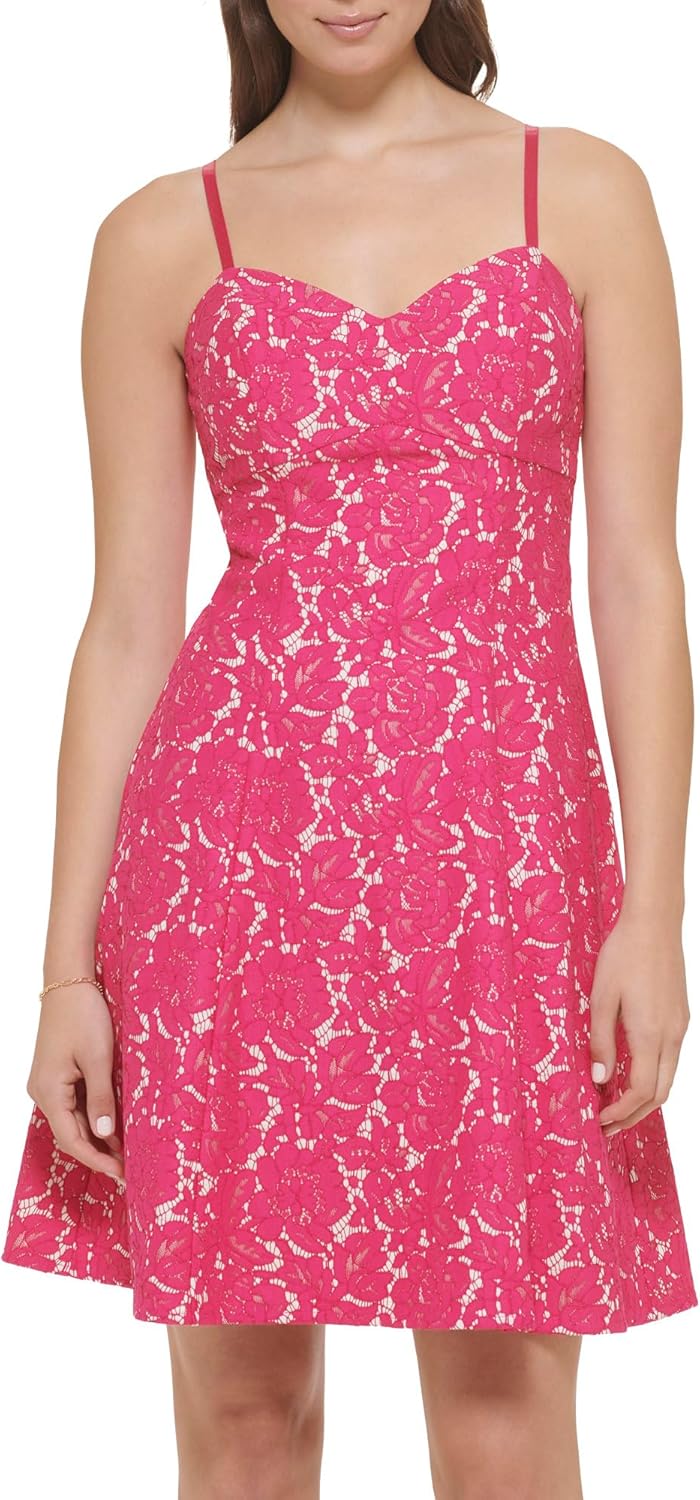 Guess Womens Lace Tank Skater Dress - Image 2