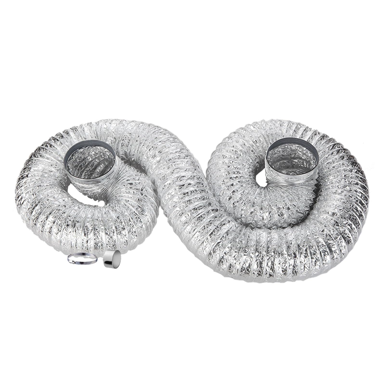 Condotto Flessibile in Alluminio, Tubo Flessibile di sfiato in Alluminio for asciugatrice, climatizzatore Portatile, Diverse Misure, Confezione da 1(5m,200mm)