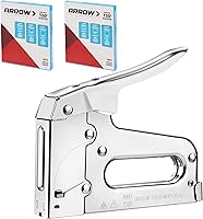 Arrow T50 Heavy Duty Staple Gun Kit - All Chrome Steel Stapler with 3750 T50 Staples (1/4", 3/8", 1/2") for Upholstery & Pro Projects