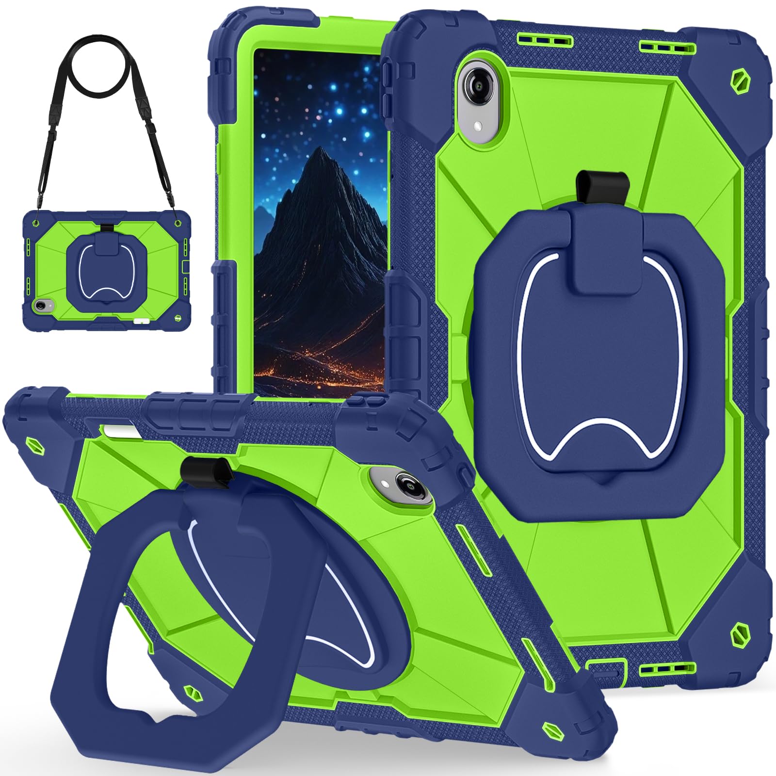 Compatibile con Lenovo Xiaoxin Pad Pro GT 13 (2026) TB378FC 13" custodia con supporto/portamatite, custodia protettiva robusta e resistente antiurto con tracolla (verde navy)