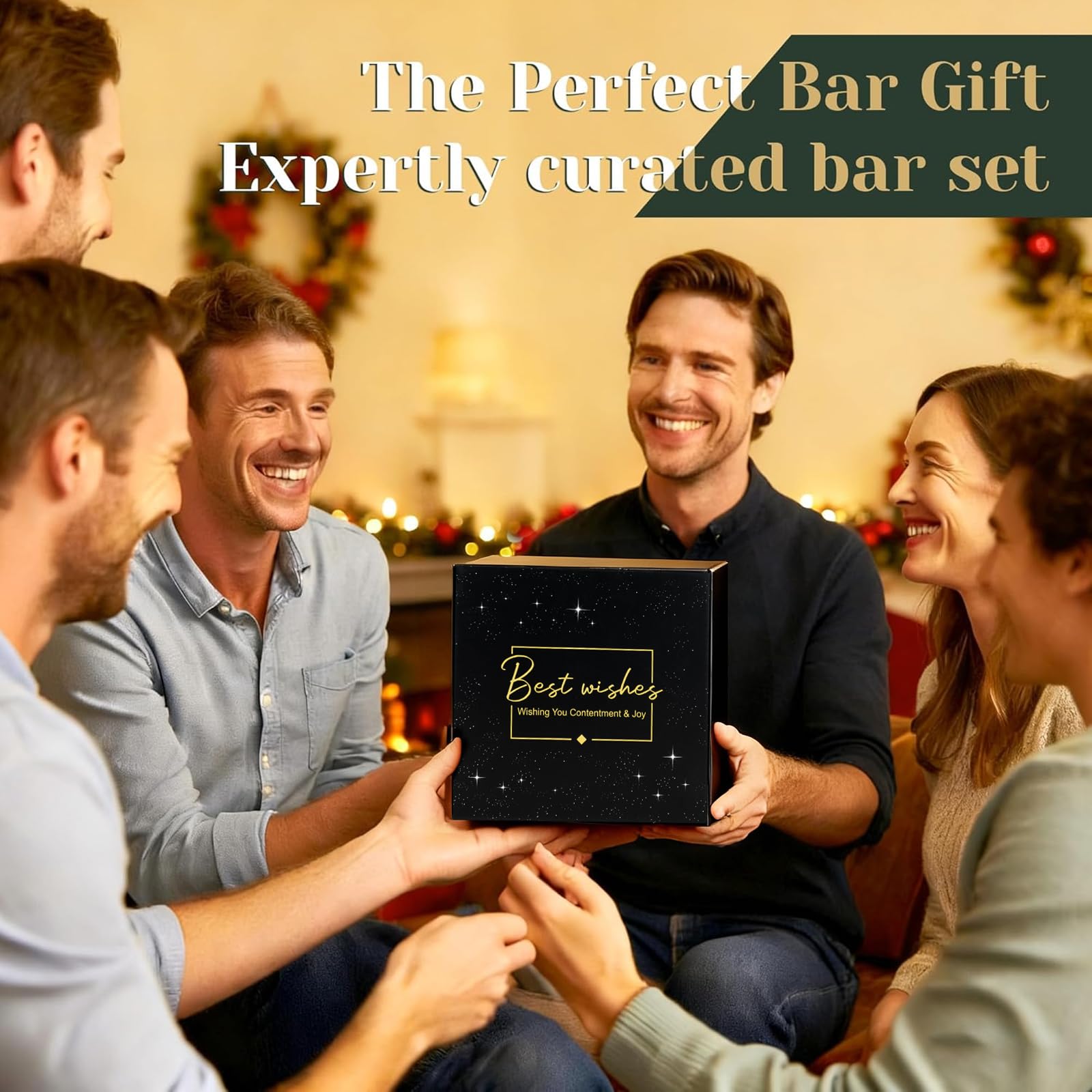 Set per shaker da cocktail, set regalo per cocktail, shaker Boston premium, set regalo 16 pezzi con pestello, apribottiglie, accessori da bar per shaker da cocktail per uomo e donna