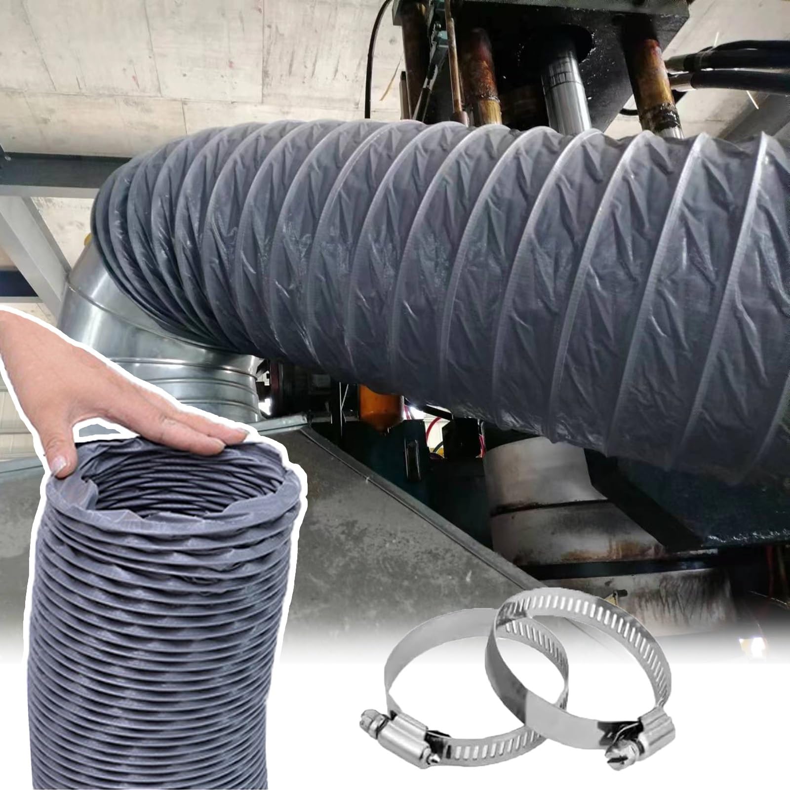 Conduit flexible isolé pour assainir l'air d'une cave ou d'une ferme