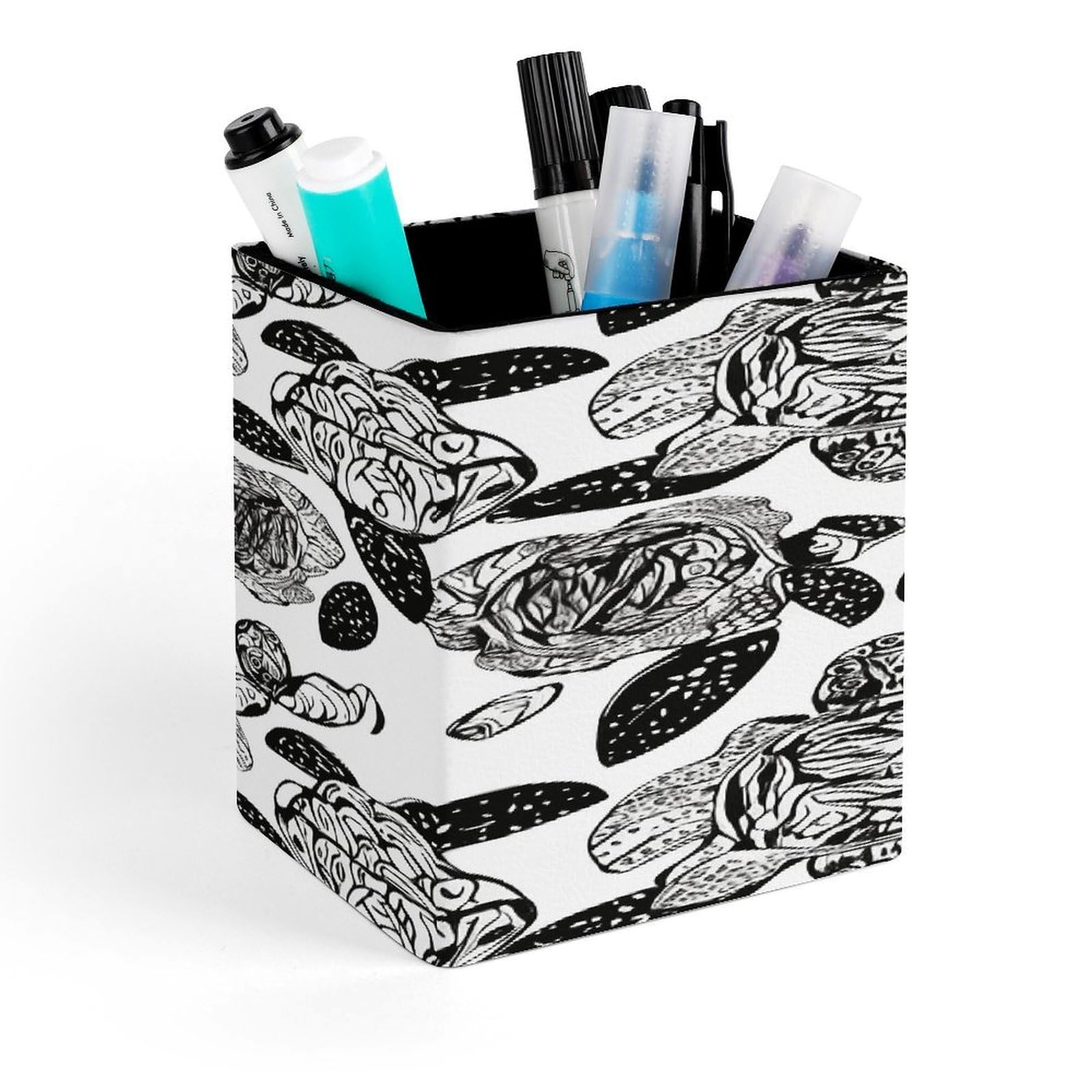 LZQPOEAS Animals Sea Turtles Pen Holder Modern Design Desktop Stationery Organizer Simple&Modern Minimalist Makeup Organizer Multi-Functional Pencil Holder for Office Home