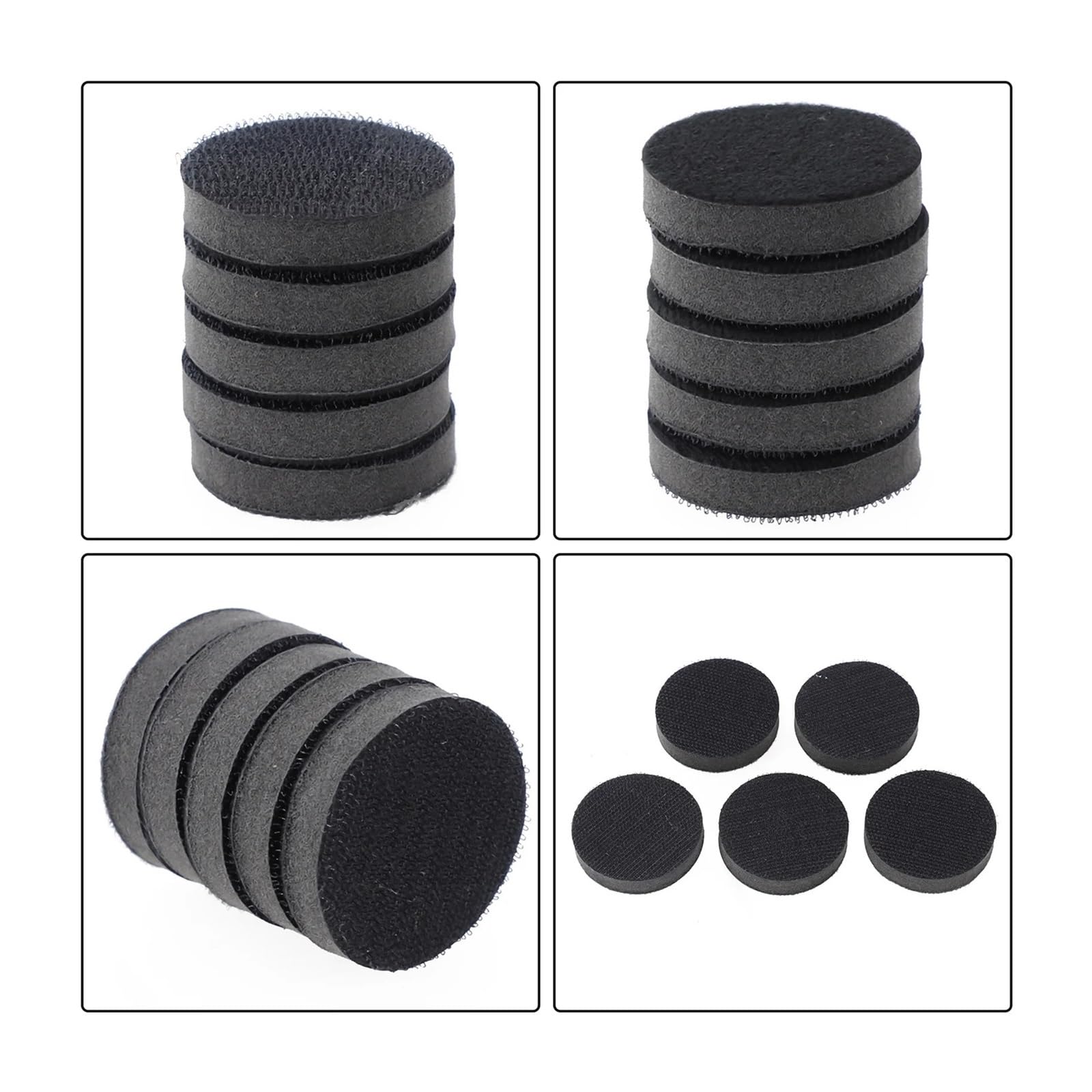 Rueda de pulido para amoladora de banco, 5 unidades de almohadillas interfaz esponja suave 50 mm y 75 con gancho bucle plato soporte for lijadora, pulidora disco lijado(5pcs 50mm)